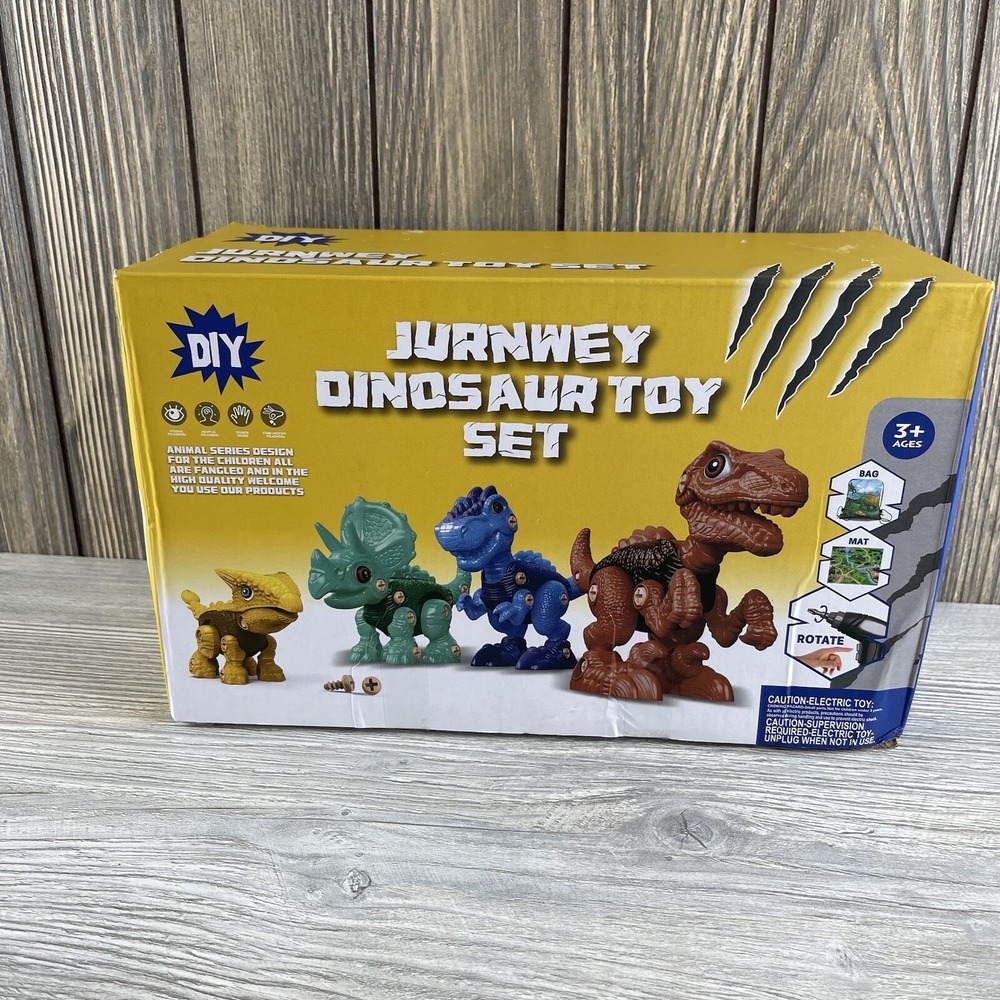 Jurnwey  Dinosaur Toy Set, (You Build your own dinosaur toy ) New
